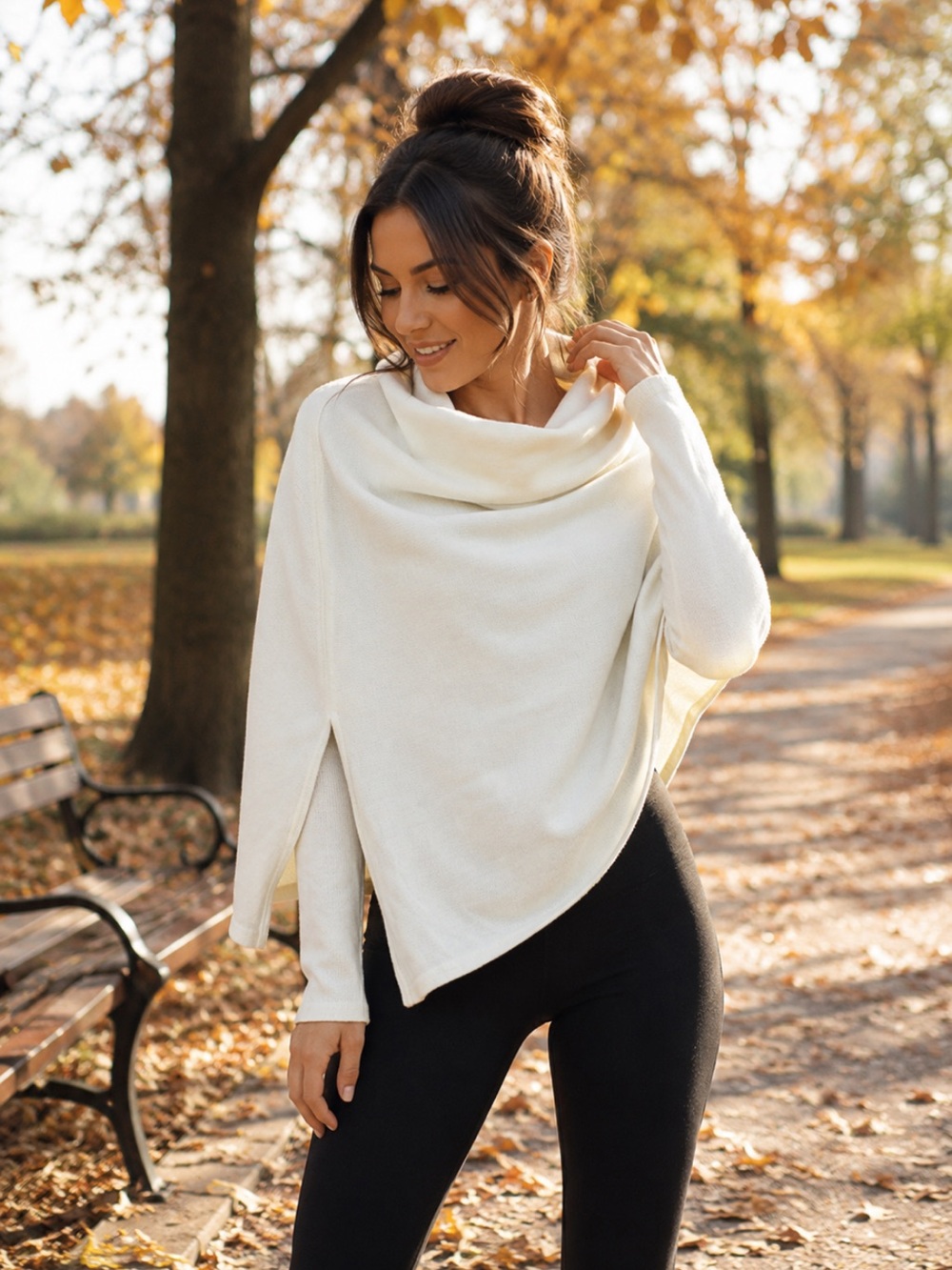 Elegant Cream Wrap Shawl for Women - Classic Lightweight Cape in ivory ❤️O/S